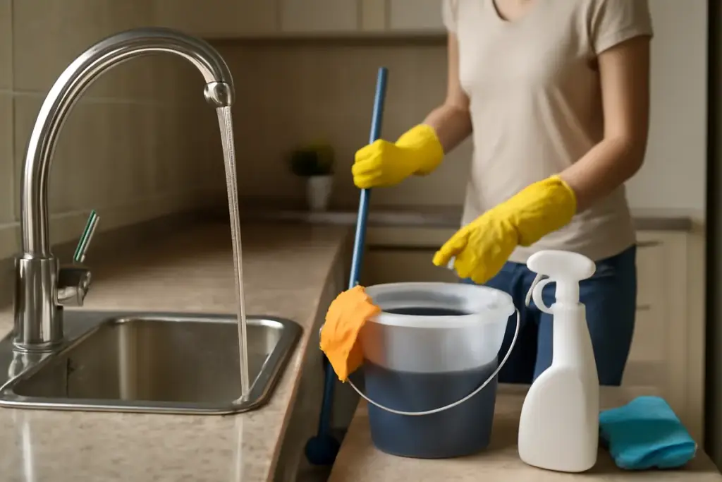 Acqua potabile sprecata per le pulizie domestiche: il metodo alternativo più efficace