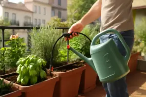 Quanti litri d’acqua si usano per annaffiare le piante in terrazzo? Il sistema che abbatte gli sprechi