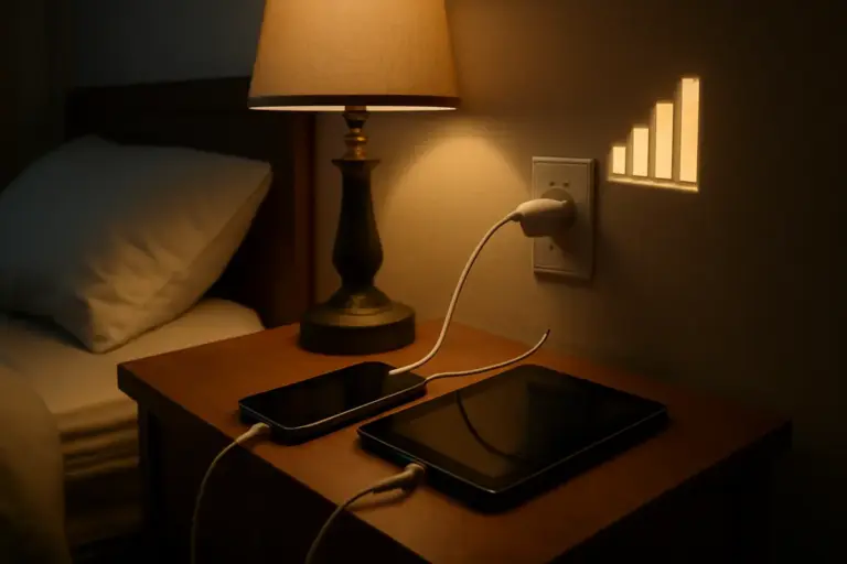 Ricaricare cellulari e tablet ogni notte: l’impatto reale sul consumo di energia spiegato senza miti