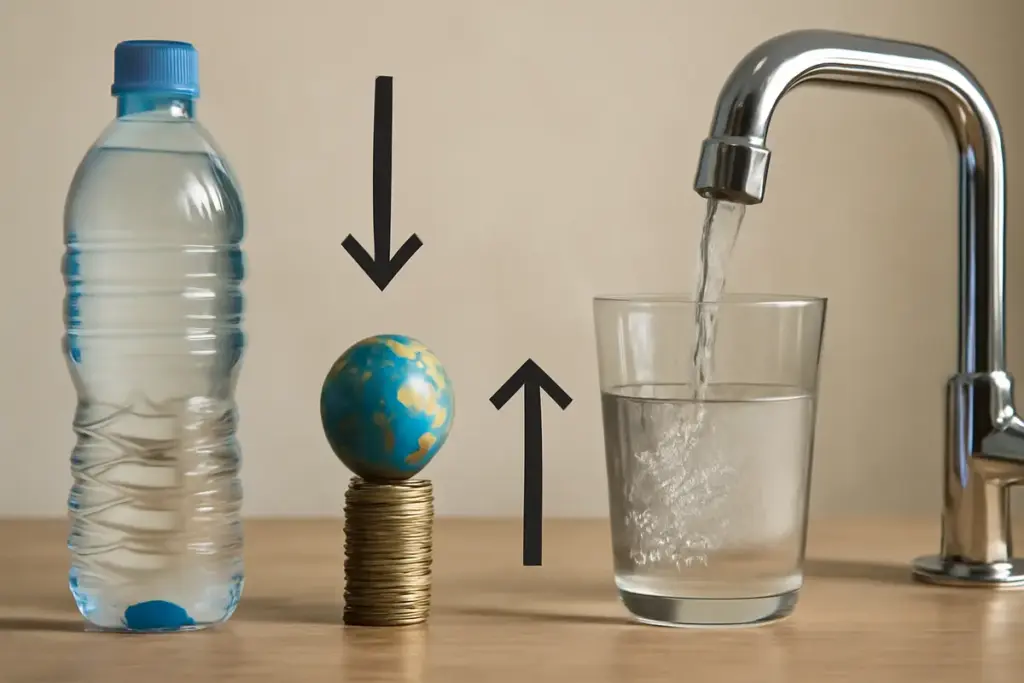 Acqua minerale o del rubinetto: quale conviene di più all’ambiente e al portafoglio? Analisi sorprendente