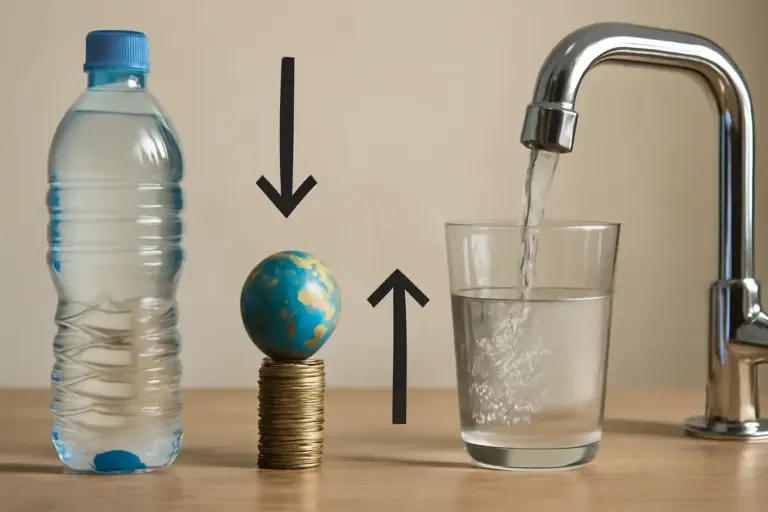 Acqua minerale o del rubinetto: quale conviene di più all’ambiente e al portafoglio? Analisi sorprendente